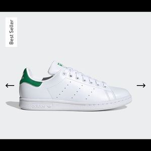NWOT! Adidas Stan Smith Women’s Sneaker, CloudWhite/Green
